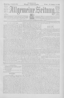 Allgemeine Zeitung Sonntag 4. September 1904