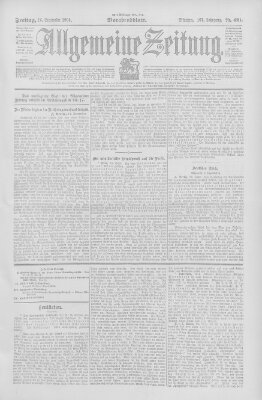 Allgemeine Zeitung Freitag 16. September 1904