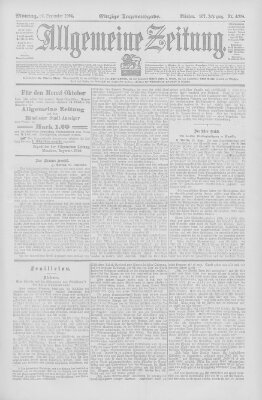 Allgemeine Zeitung Montag 26. September 1904