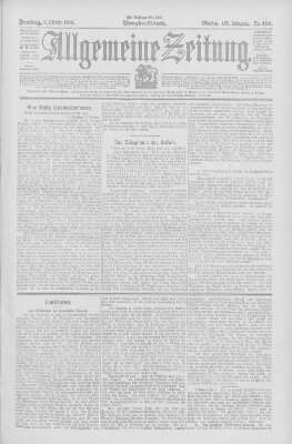 Allgemeine Zeitung Freitag 7. Oktober 1904