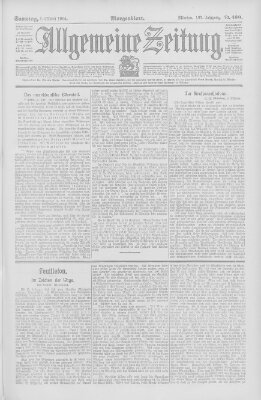 Allgemeine Zeitung Samstag 8. Oktober 1904