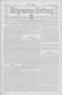 Allgemeine Zeitung Mittwoch 12. Oktober 1904