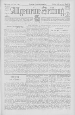 Allgemeine Zeitung Montag 17. Oktober 1904