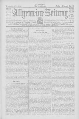 Allgemeine Zeitung Freitag 21. Oktober 1904