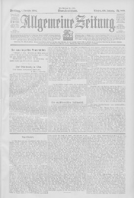 Allgemeine Zeitung Freitag 4. November 1904