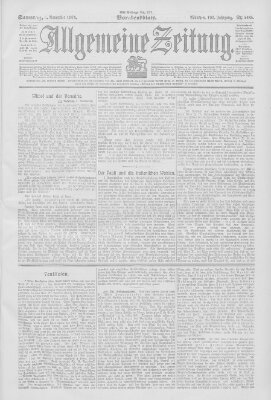 Allgemeine Zeitung Samstag 5. November 1904