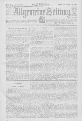 Allgemeine Zeitung Sonntag 6. November 1904