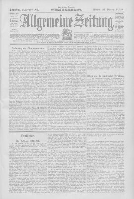Allgemeine Zeitung Sonntag 13. November 1904