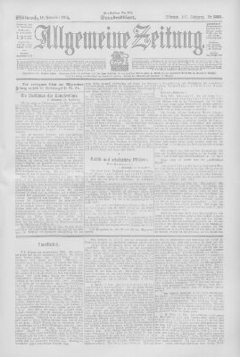 Allgemeine Zeitung Mittwoch 16. November 1904