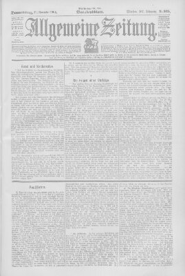 Allgemeine Zeitung Donnerstag 17. November 1904