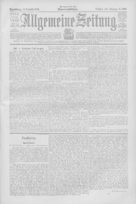 Allgemeine Zeitung Samstag 19. November 1904