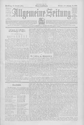 Allgemeine Zeitung Freitag 25. November 1904