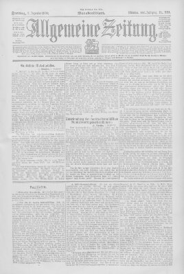 Allgemeine Zeitung Freitag 2. Dezember 1904