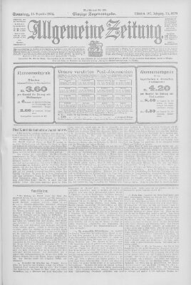 Allgemeine Zeitung Sonntag 18. Dezember 1904