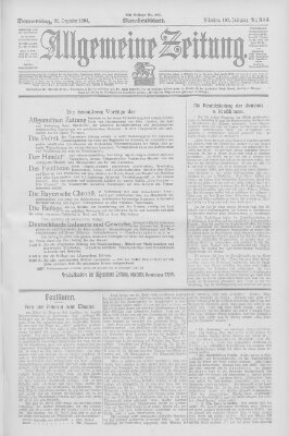 Allgemeine Zeitung Donnerstag 22. Dezember 1904