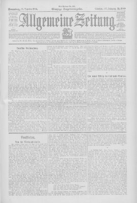 Allgemeine Zeitung Sonntag 25. Dezember 1904