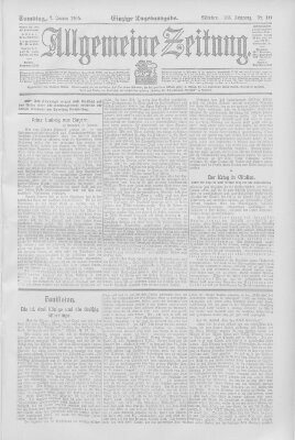 Allgemeine Zeitung Samstag 7. Januar 1905