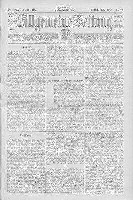 Allgemeine Zeitung Mittwoch 18. Januar 1905