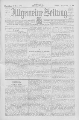 Allgemeine Zeitung Samstag 21. Januar 1905