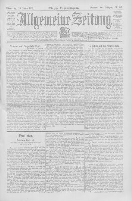 Allgemeine Zeitung Montag 23. Januar 1905