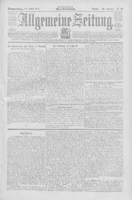 Allgemeine Zeitung Donnerstag 26. Januar 1905