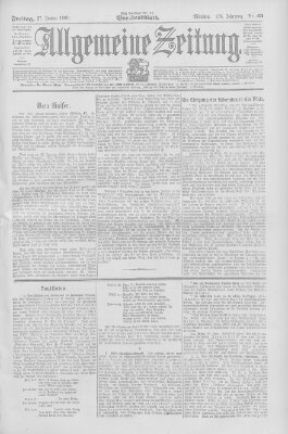 Allgemeine Zeitung Freitag 27. Januar 1905