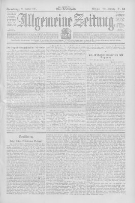 Allgemeine Zeitung Samstag 28. Januar 1905