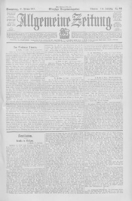 Allgemeine Zeitung Sonntag 19. Februar 1905