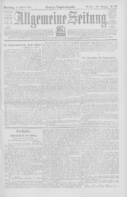 Allgemeine Zeitung Montag 20. Februar 1905