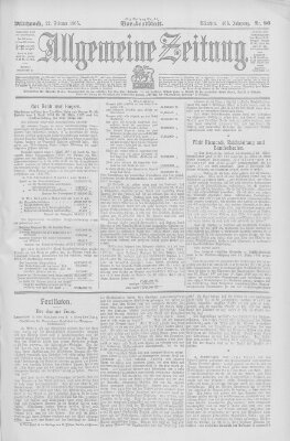 Allgemeine Zeitung Mittwoch 22. Februar 1905