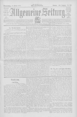 Allgemeine Zeitung Samstag 25. Februar 1905