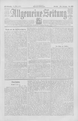 Allgemeine Zeitung Mittwoch 15. März 1905