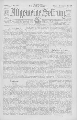 Allgemeine Zeitung Sonntag 2. April 1905