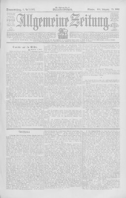 Allgemeine Zeitung Donnerstag 6. April 1905