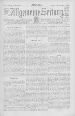 Allgemeine Zeitung Donnerstag 13. April 1905