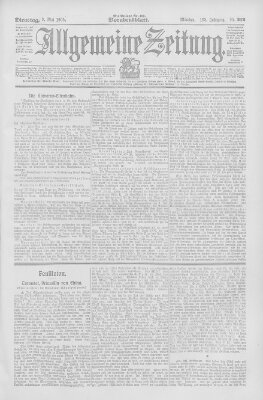 Allgemeine Zeitung Dienstag 9. Mai 1905