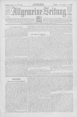 Allgemeine Zeitung Donnerstag 11. Mai 1905