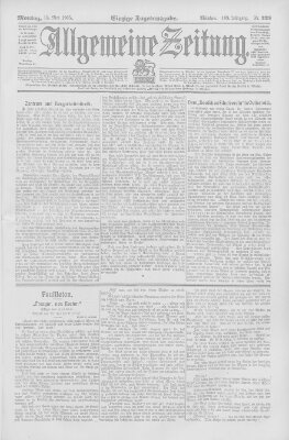 Allgemeine Zeitung Montag 15. Mai 1905