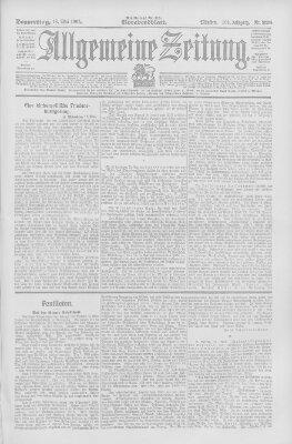 Allgemeine Zeitung Donnerstag 18. Mai 1905