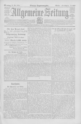 Allgemeine Zeitung Montag 29. Mai 1905