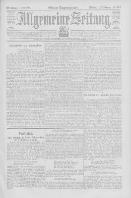 Allgemeine Zeitung Montag 5. Juni 1905