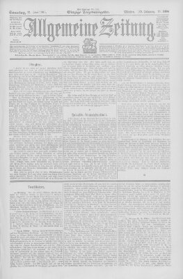 Allgemeine Zeitung Sonntag 11. Juni 1905