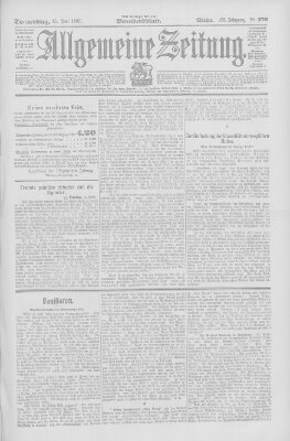 Allgemeine Zeitung Donnerstag 15. Juni 1905