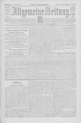 Allgemeine Zeitung Montag 19. Juni 1905