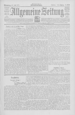 Allgemeine Zeitung Dienstag 20. Juni 1905