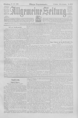 Allgemeine Zeitung Montag 10. Juli 1905