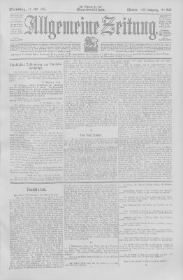 Allgemeine Zeitung Dienstag 11. Juli 1905