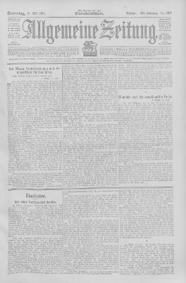 Allgemeine Zeitung Samstag 15. Juli 1905