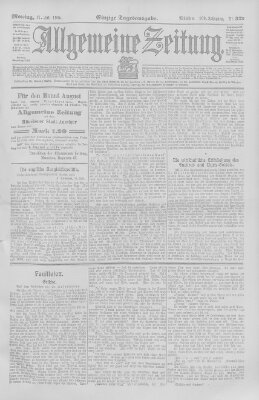 Allgemeine Zeitung Montag 17. Juli 1905