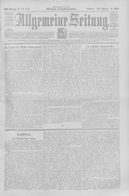 Allgemeine Zeitung Sonntag 23. Juli 1905